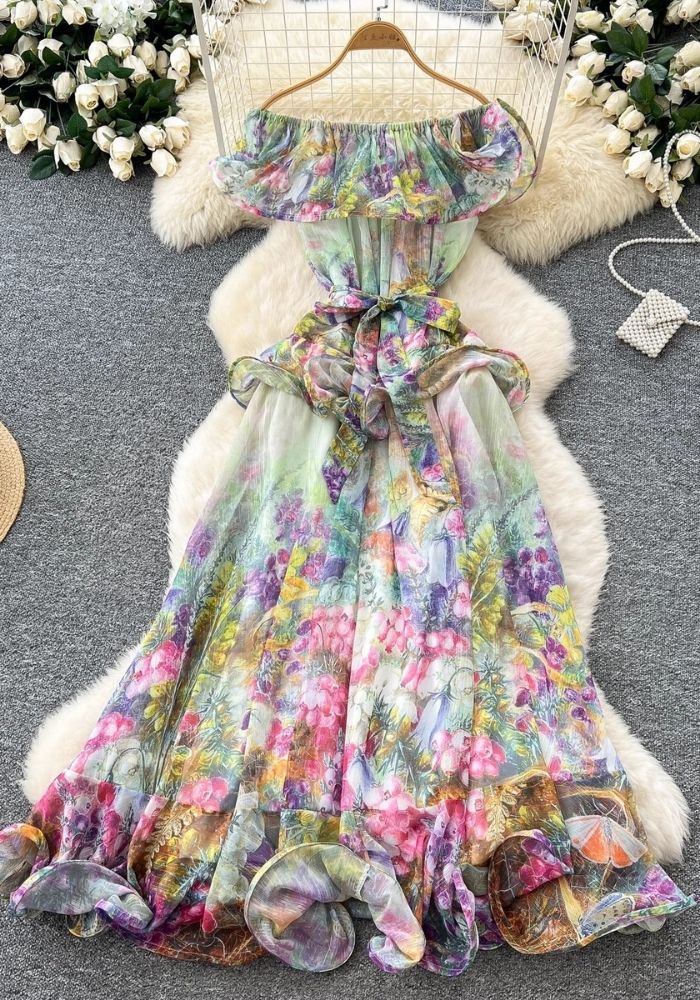 Boheme kleid pastellfarben