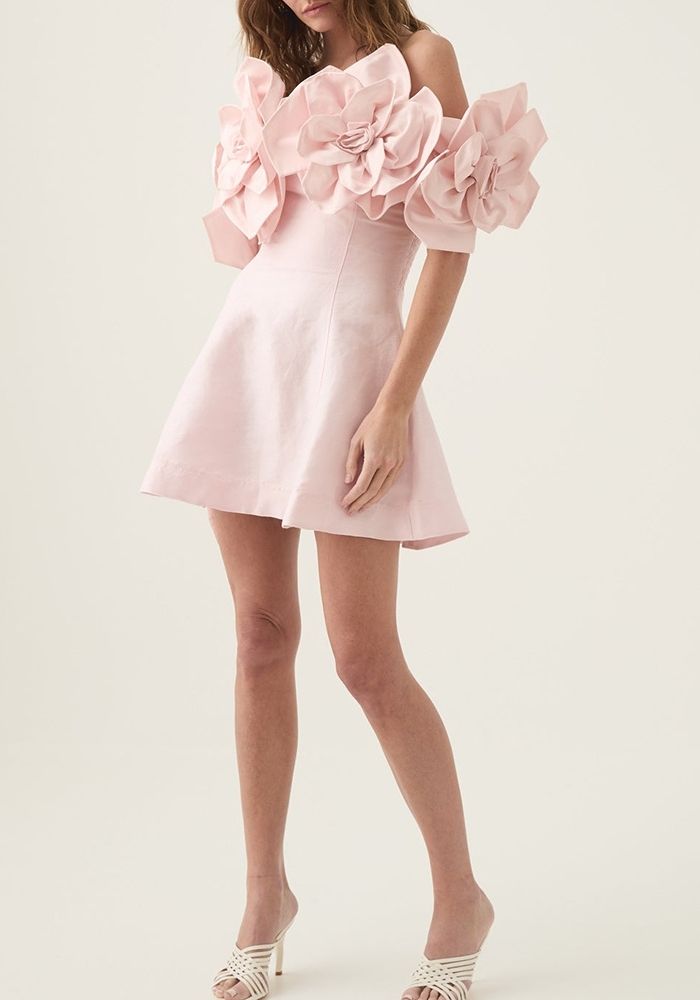 Cocktailkleid pastellfarben blume