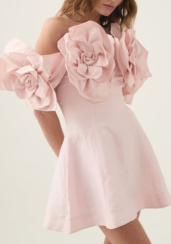 Cocktailkleid pastellfarben blume